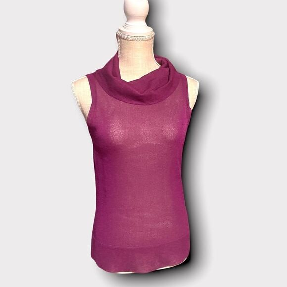 Dana Buchman | Women’s Sheer Cowl Neck Tank Medium EUC - Picture 1 of 6